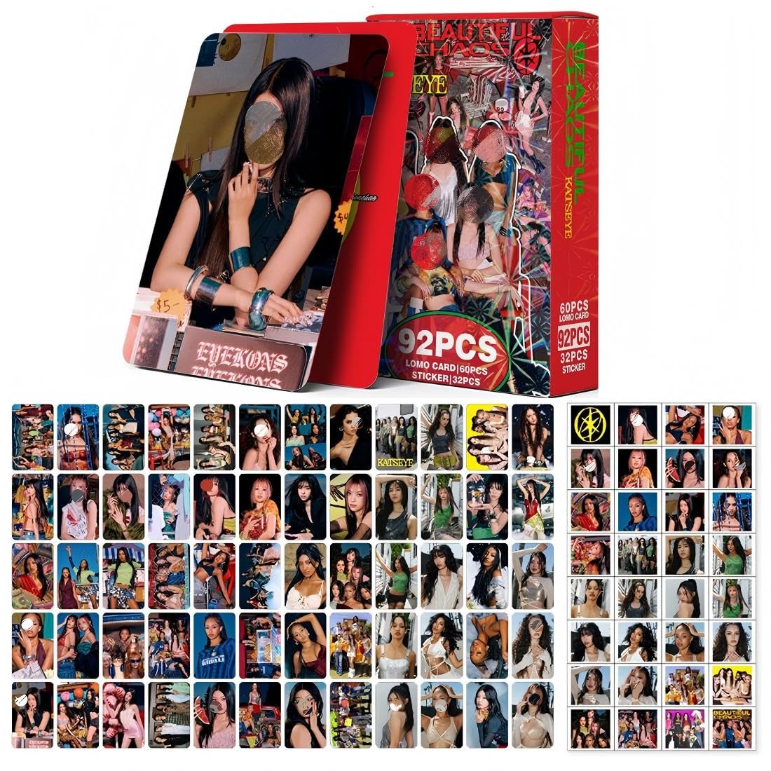 Mini Merch Album Kaarten Générique Kpop Karten KATSEYE Fotokarten Beautifulchaos Fotokarten KATSEYE Kaarten Set