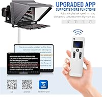 Vista 4 de NEEWER Teleprompter de aluminio X12 con control remoto RT-110 (conectado a través de Bluetooth en la aplicación NEEWER Teleprompter) y funda