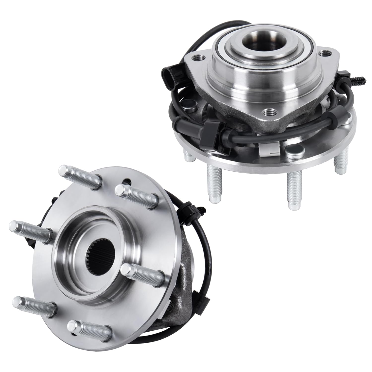 513188 Front Wheel Hub Bearing Assembly 6 Lugs w/ABS Compatible for 2004-2007 Buick Rainier Compatible for 2002-2009 Chevrolet Trailblazer SSR Trailblazer EXT 2PCS