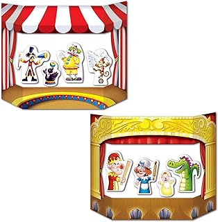 Puppet Show Theater Photo Prop (1 side circus; other side theater) Party Accessory  (1 count) (1/Pkg)
