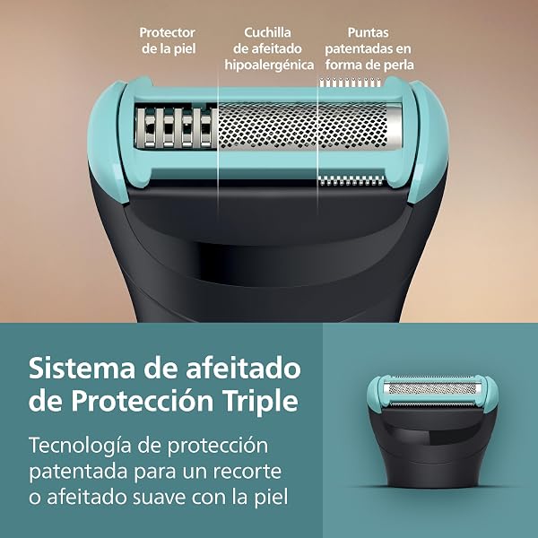Philips Afeitadora Corporal Series 5000 - Recortador para Hombre con Sistema Triple Protect, Afeita y Recorta la Zona Íntima, Apta para la Ducha, 100 min. de autonomía. Modelo BG5470/15 - 4