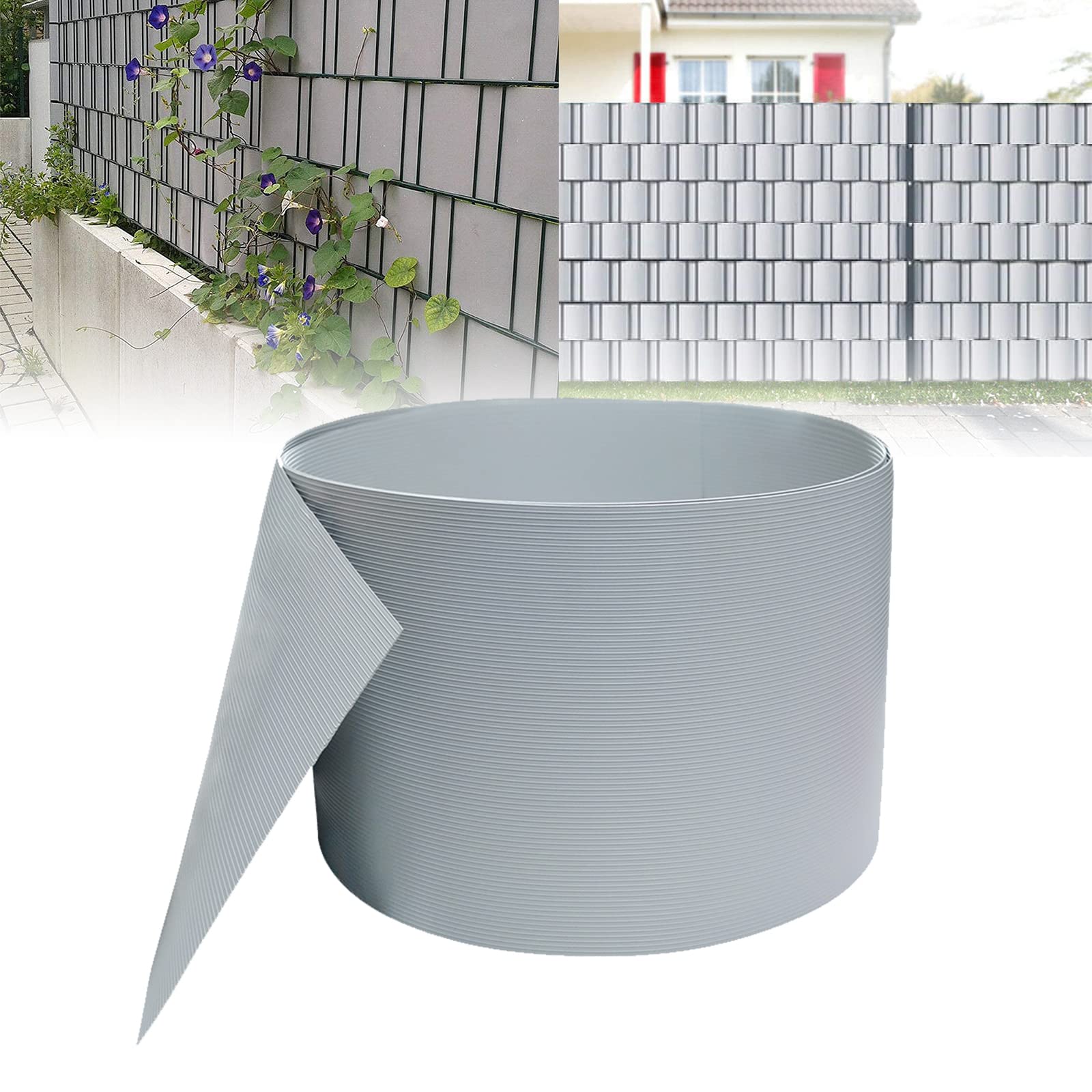 Protégez votre balcon des regards indiscrets avec ces bandes PVC rigides gris clair 19cm