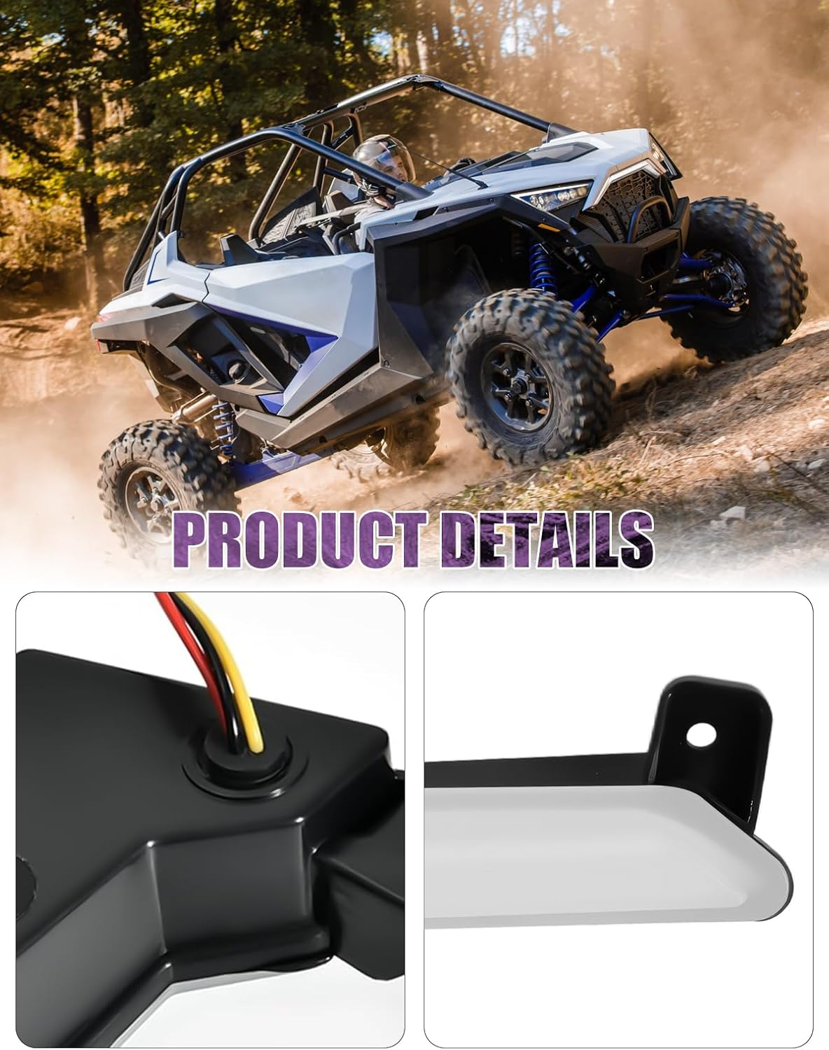 Light Purple Dash Light Assembly for Polaris RZR PRO, LED Dashboard Light Strip for Polaris RZR PRO XP/R/S 2025+ Accessories (Replace OEM #2418039, #2418040)