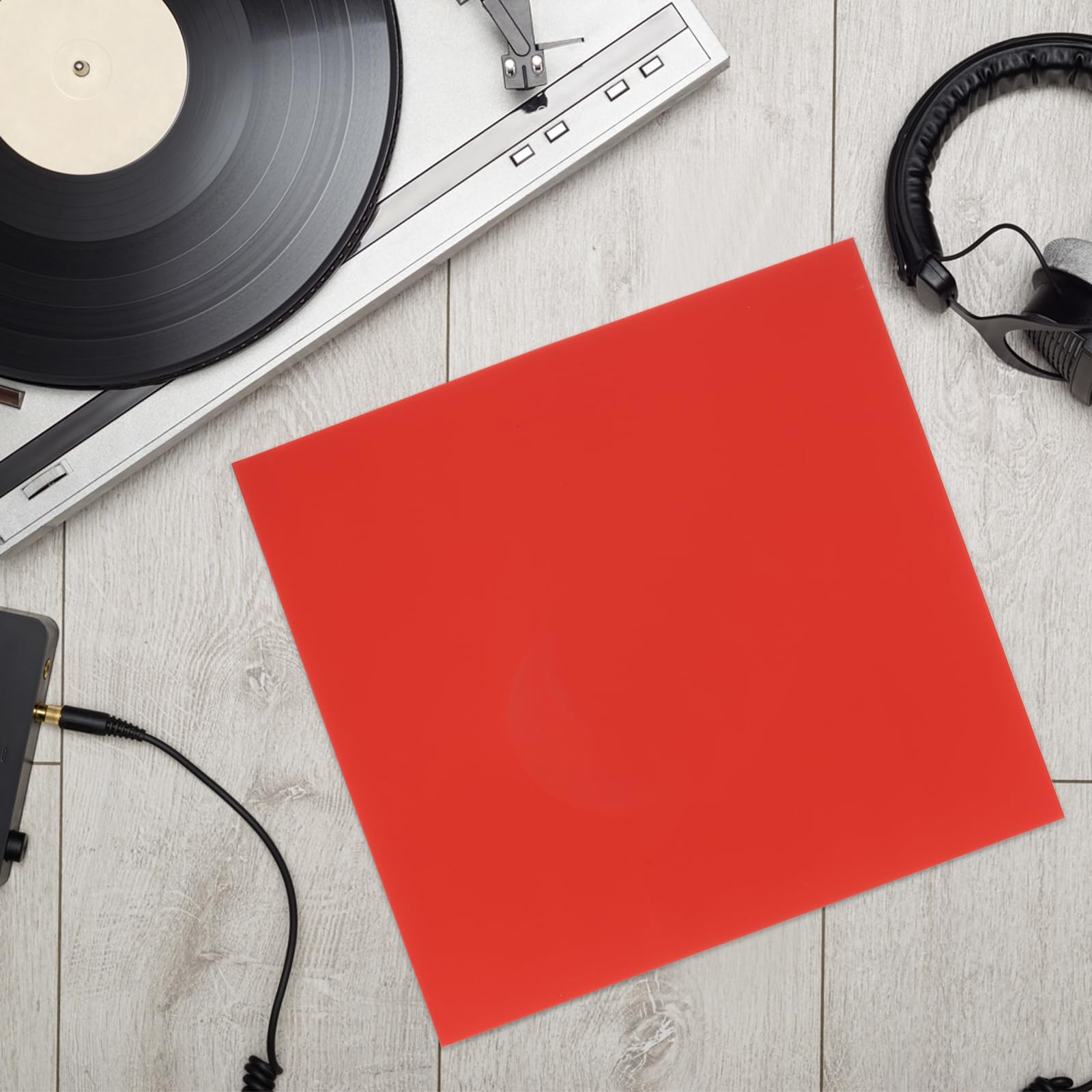 QUARKZMAN 10 Pz 7" Buste per Vinili in Vinile, Buste Esterne in Carta Kraft Protettive per Album Vinili per Conservare Collezioni di Vinili, Rosse