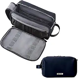 Necessaire Executiva Luxo Estojo Bolsa Masculino Feminino para Viagens Multiuso Maquiagem Perfumes Green Turtle Preta (Preta)