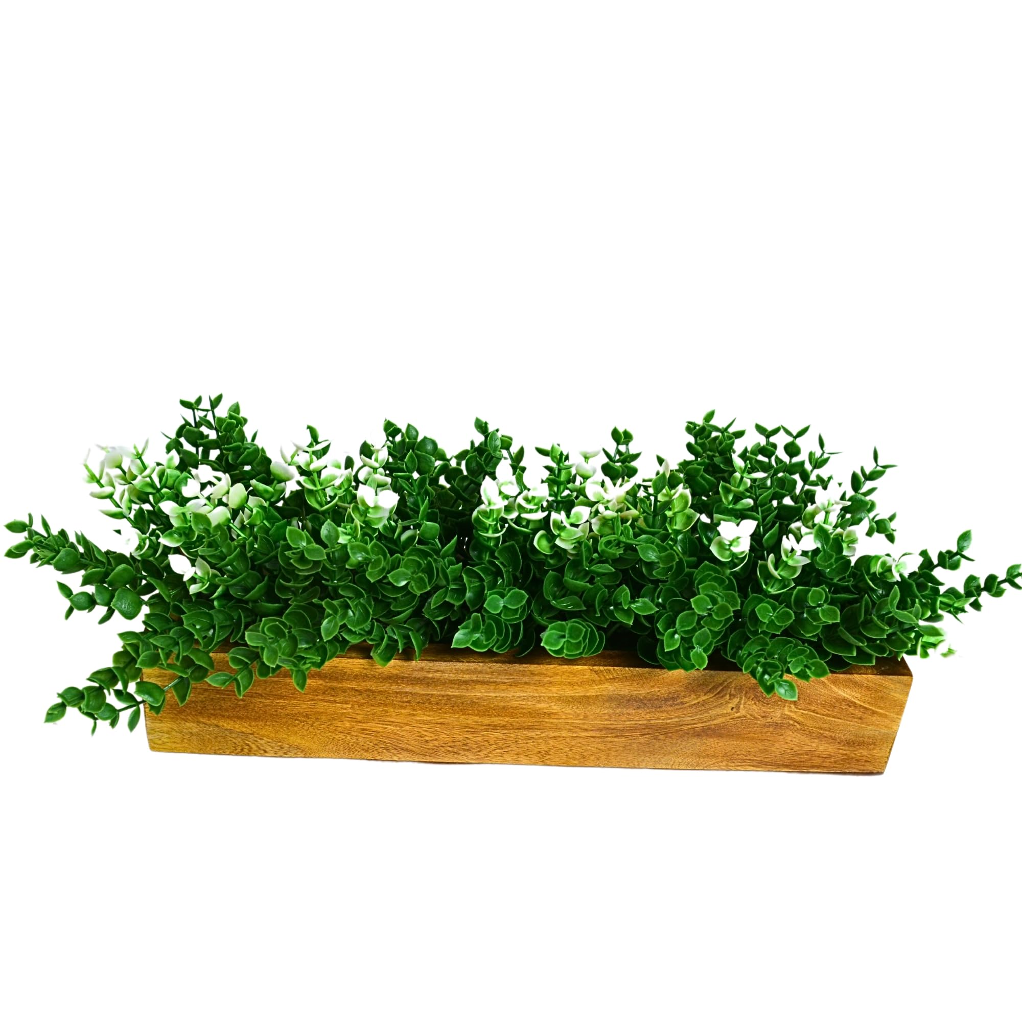 Artificial Plant Leaves - Wooden Tray Decor -6