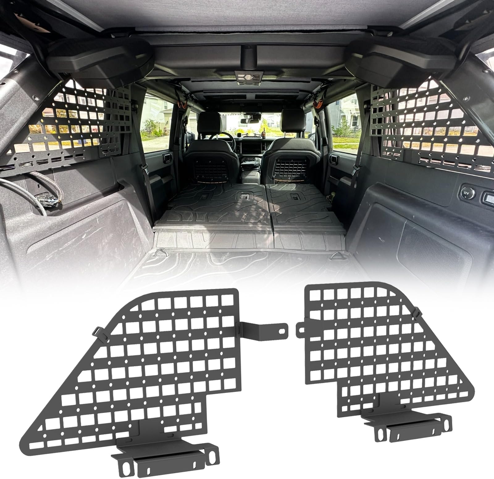 Rear Window MOLLE Panel Modular Storage Panel System fit for Bronco 4 Door 2021-2025 2026
