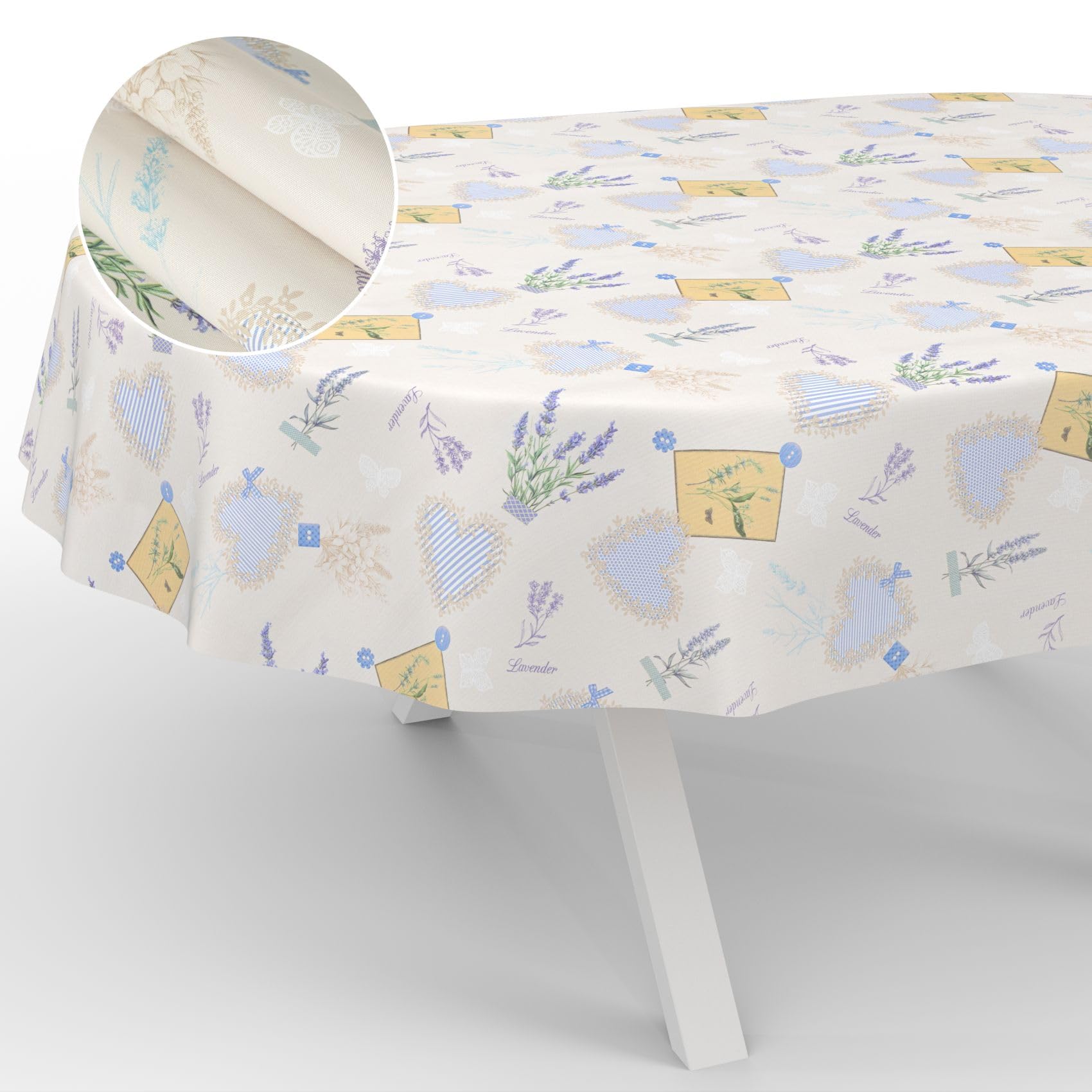 ANRO Afwasbaar tafelzeil, onderhoudsvriendelijk, van katoen, polyester, vuilafstotend, tuintafelkleed, brise, ovaal, 280 x 140 cm, voor binnen en buiten ANRO Afwasbaar tafelzeil, onderhoudsvriendelijk, van katoen, polyester, vuilafstotend, tuintafelkleed, brise, ovaal, 280 x 140 cm, voor binnen en buiten