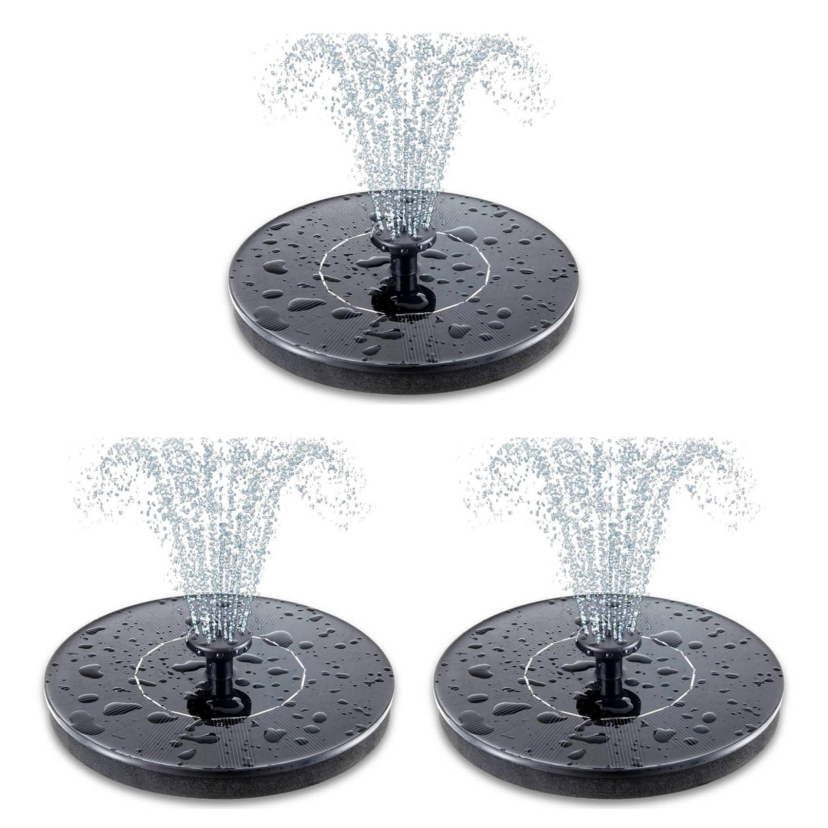Hndhbfgrt 3X Solar Bird Bath Fountain Pump, Upgrade 3.5W Solar Fountain with 6 Nozzle, Free Standing Floating Solar Powered