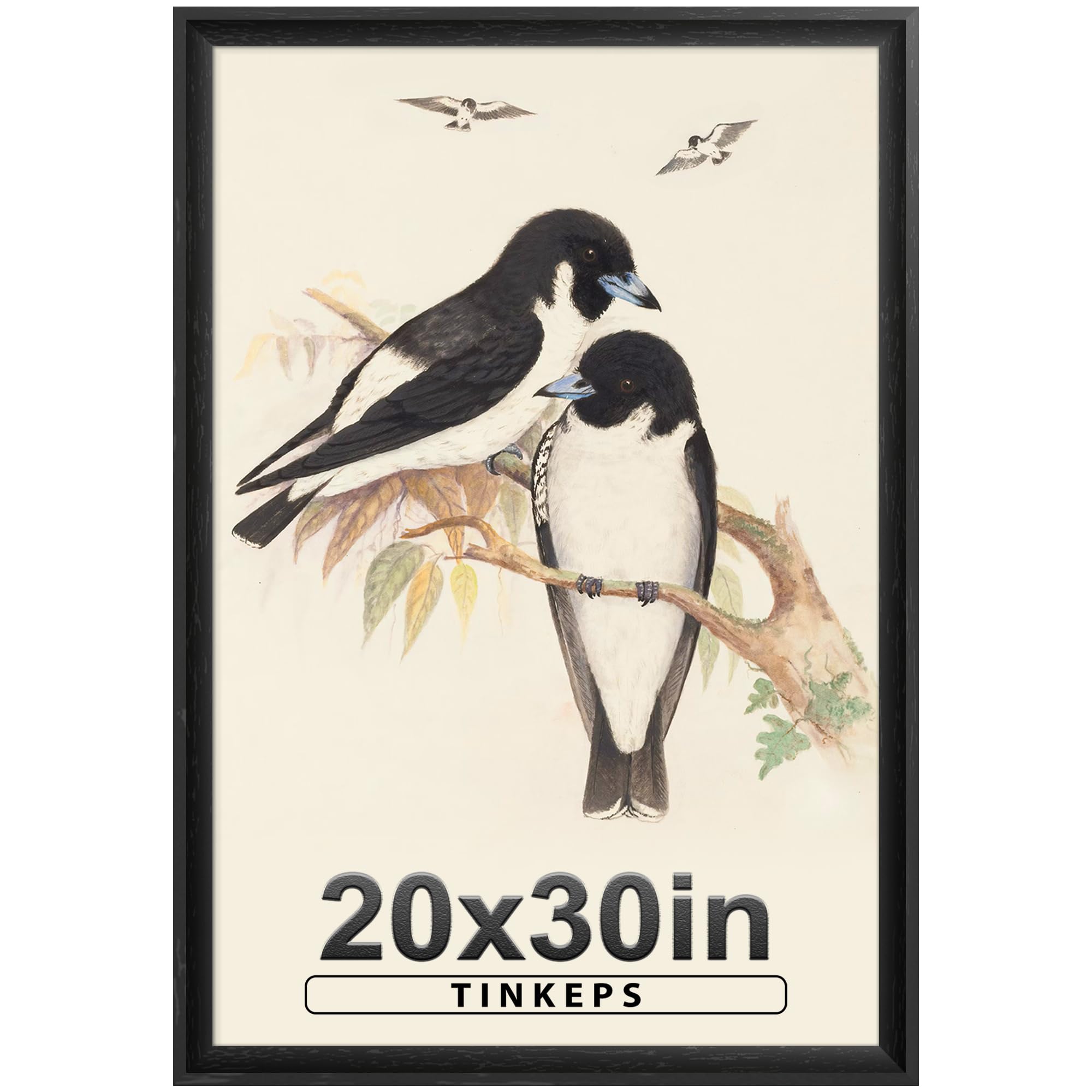 Cadre noir 50,8 x 76,2 cm vertical pour affiche cinéma et grand poster mural