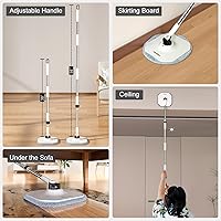 Vista 6 de Juego de trapeador y cubeta, trapeador giratorio y cubo interior desmontable con sistema separado de agua sucia/limpia, trapeadores cuadrados