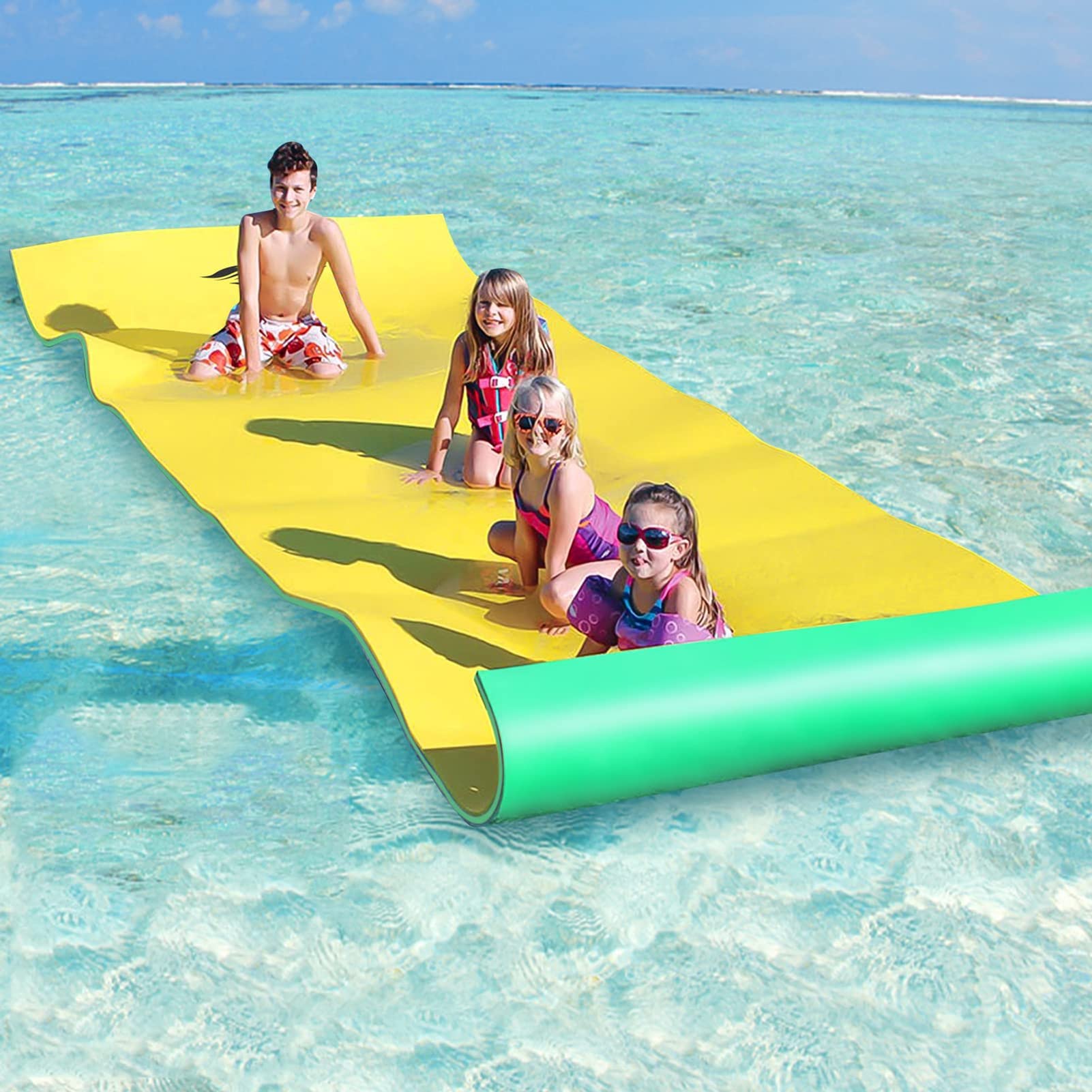 Tappetino Galleggiante Per Piscina 180x55 Cm - In Schiuma XPE Portatile E Resistente Ai UV - Foto 3