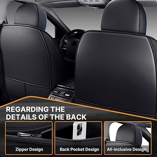 Miniatura 4 de 5 fundas impermeables de asiento de coche para Mazda Mazda2 2011-2014, protectores de asiento delantero y trasero de piel sintética de alta calidad