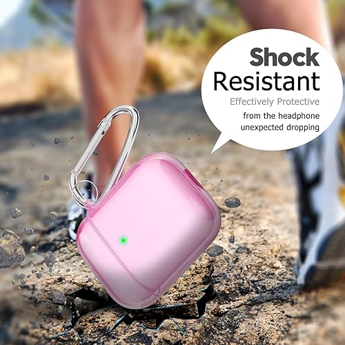 Miniatura 7 de Funda para Airpods de plástico duro transparente, TPU transparente para Airpods de 1 2 generación con llavero, accesorios estéticos de moda Y2K para