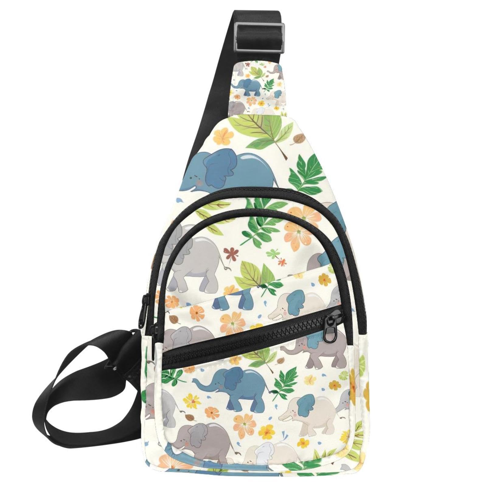 Sac à dos à bandoulière ergonomique avec sangle réglable et motif