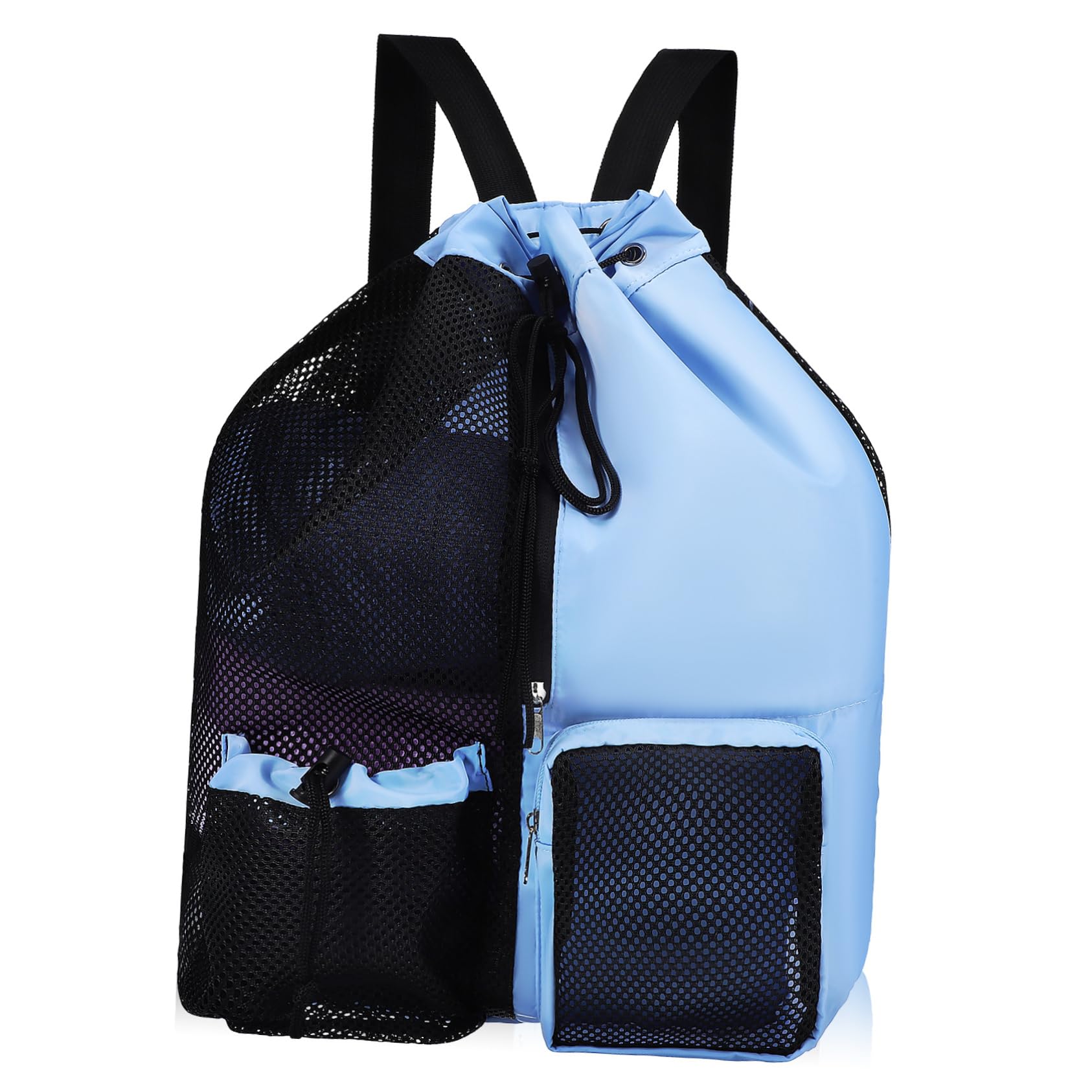 POPETPOP Mesh Swim Bag with Drawstring Closure Capacity Sports Backpack for Adults Comfortable and Sturdy Design for Organizing Swim Gear for Men and Women