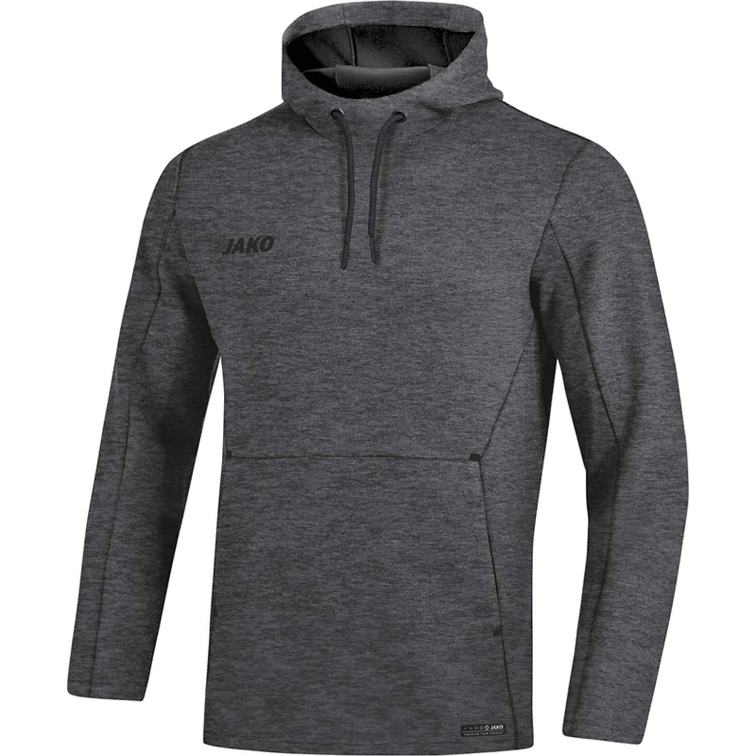 JAKO Premium Basics Women's Hooded Sweatshirt, womens, Women's hooded sweatshirt., 6729, Anthracite mottled, 38