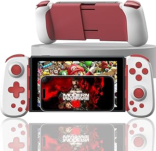 Megadream iPhoneコントローラー iPhone16/15/14/iPad/PS3/4/Switch/PC用、クラウドゲーム/ストリーミング対応、ワイヤレス接続、ホールジョイスティック、6軸ジャイロスコープ、振動モーター、3段階ター...