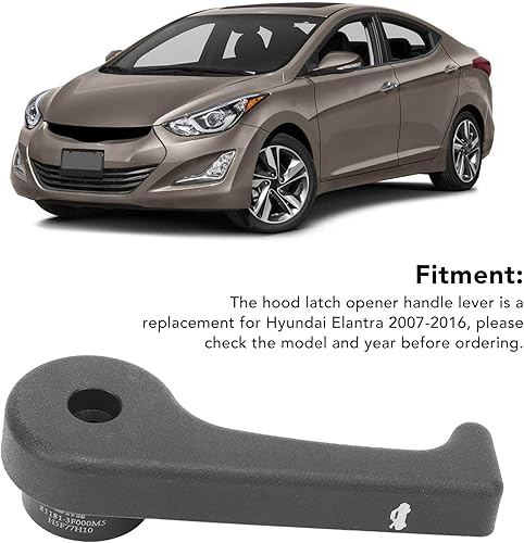 Miniatura 4 de Palanca de liberación del pestillo del capó, palanca de liberación del pestillo del capó, palanca de repuesto para Elantra 2007-2016 3F000MS