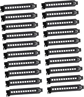 SOLUSTRE 20pcs Pci Blank Metal Case RGB Computer Case Black Case PC Case Blanking Plate Pci Filter Plate Expansion Slot Cover Vented Slot Cover Slot Cover for Computer Case Pci Slot Cover