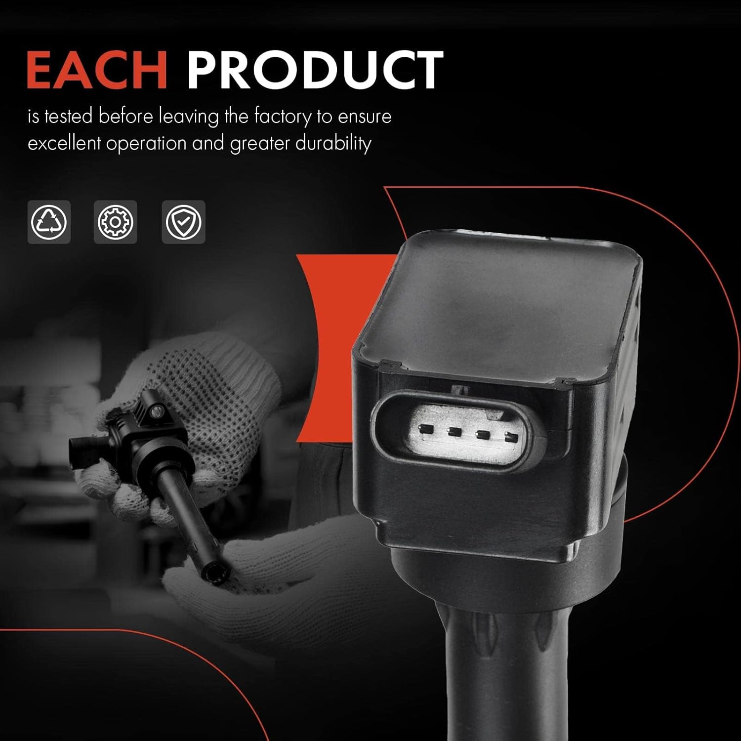 A-Premium Engine Ignition Coil Packs Compatible with Hyundai Elantra 2015-2019 Kona Sonata Kia Forte 2016-2019 Optima 2017-2018 L4 2.0L 4-PC Set