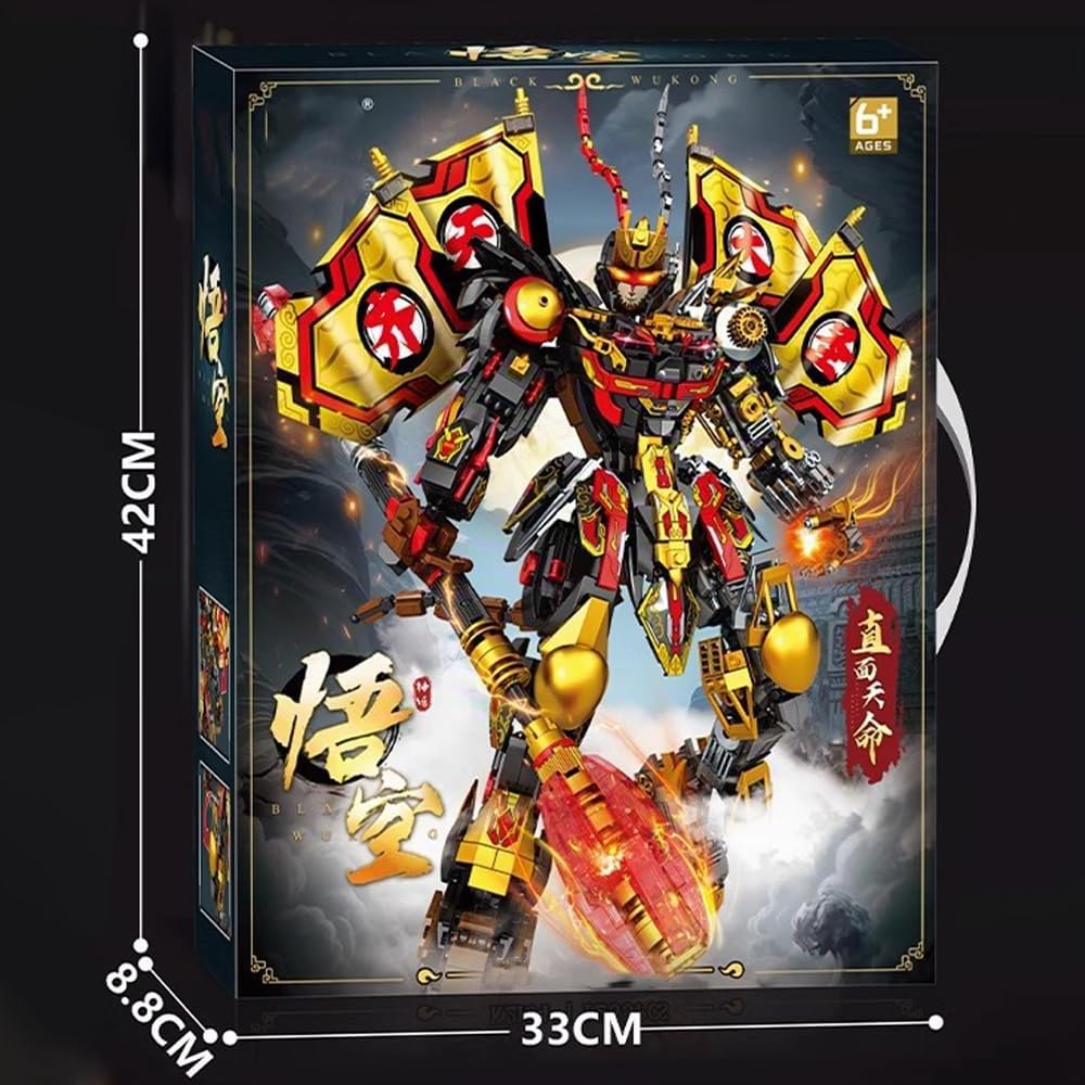 JOMIOD Wukong Mecha Bausteine Bausatz, 1260+ Klemmbausteine Technik Mech Figure Modellbausatz, MOC Konstruktionsspielzeug Geschenk für 16+ Jahre Jungen und Erwachsene