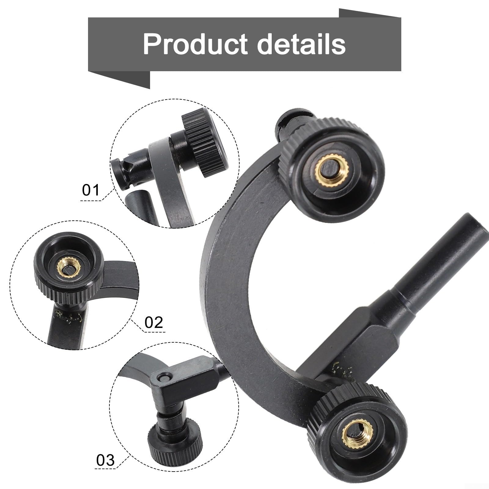 Soporte para reloj comparador digital de 8 mm, prueba de combinación semicircular, ajustable, universal, soporte de medición para medidores digitales