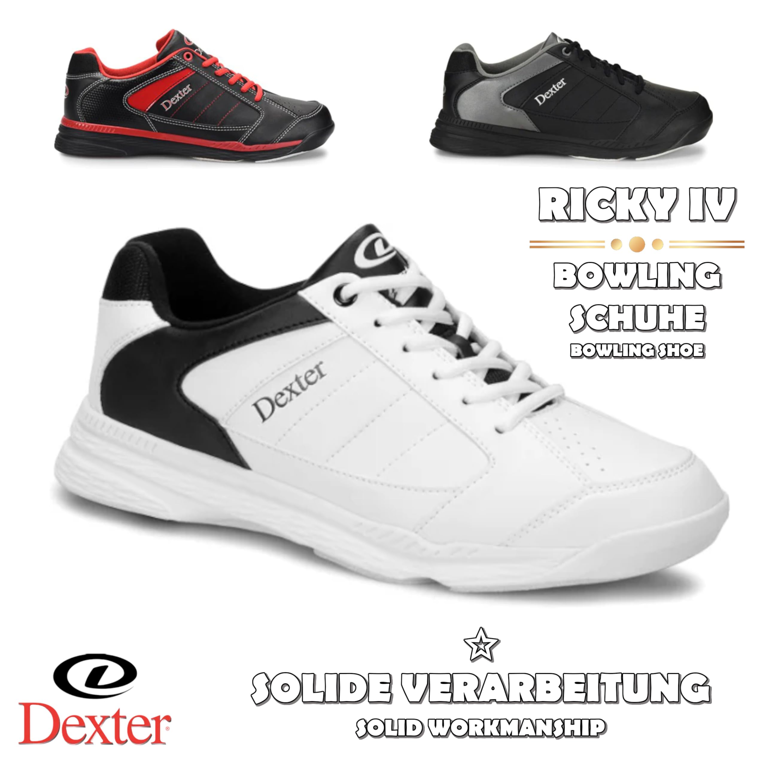 EMAX | Chaussures de Bowling - Dexter Ricky IV | Femmes Hommes Enfants à Semelles antidérapantes | Bowling-Shoe