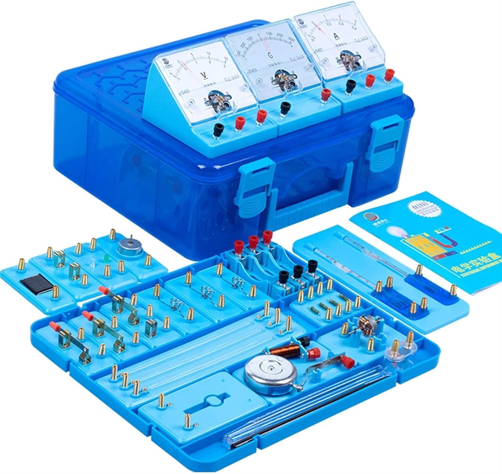 Kit Completo De Caja Experimentos Eléctricos Y Electromagnéticos, Equipo Laboratorio Física For Enseñanza En El Aula E Investigación Circuitos