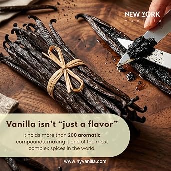Bulk Vanilla Beans Grade A+, 1 Lb (16oz) Whole Vanilla Bean Pods for Making Vanilla Extract, 6-8 Inches, NON GMO. Perfect for Baking, Cooking & Desserts - NY Vanilla