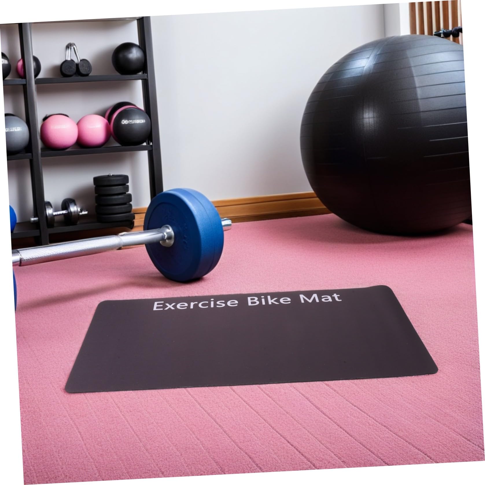 TOYANDONA 2 Pezzi Tappetino Leggero e Ammortizzante Antiscivolo in Gomma per Attrezzi Fitness Casa per Palestra Domestica e Esercizi Indoor
