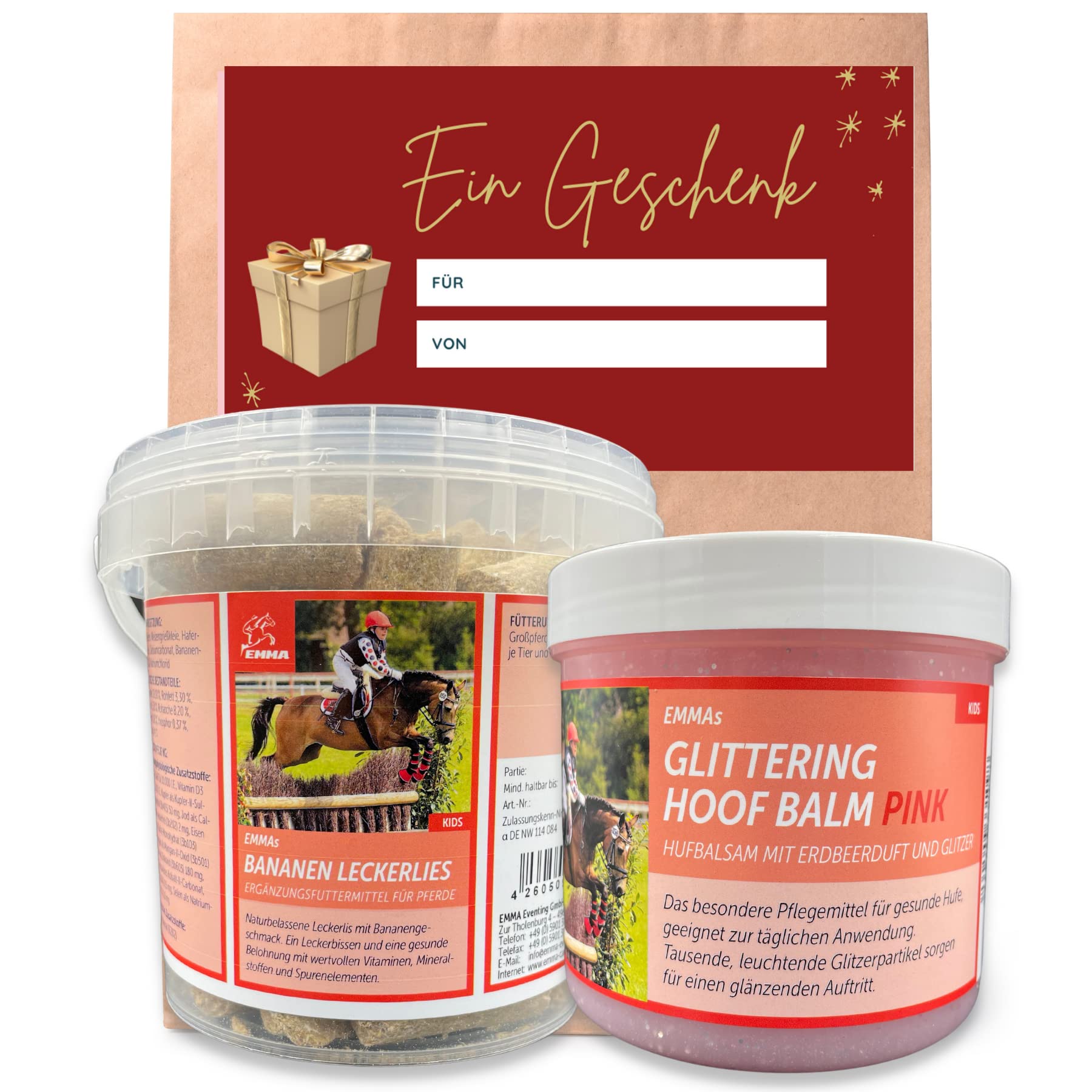 Buy EMMA Horse Treats Banana + Glitter Huffett I Hoof Balm for Horses I