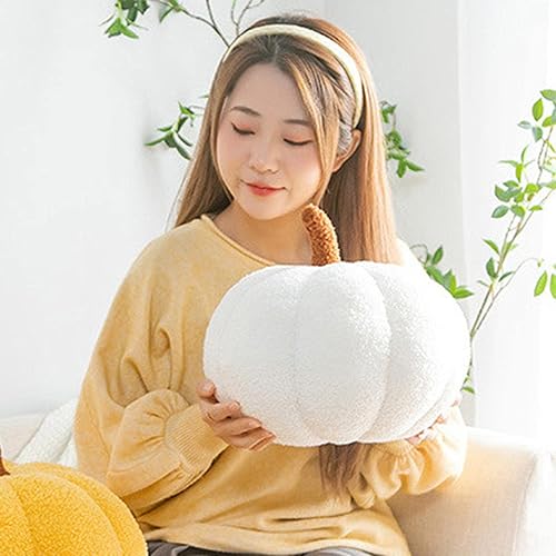 Miniatura 7 de Almohada de calabaza de felpa, calabaza de peluche, juguete de peluche de calabaza de 8 pulgadas, suave almohada decorativa de calabaza de