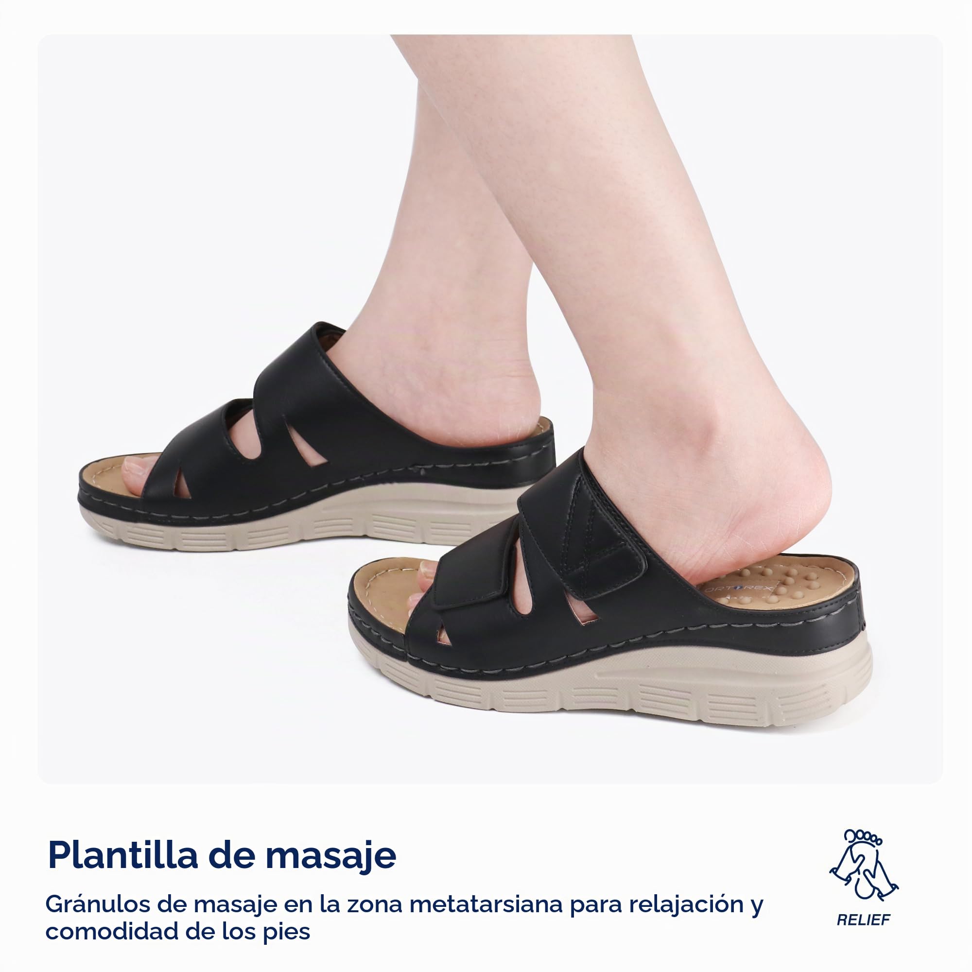 Ortho + Rest Sandalias ortopédicas para mujer con soporte para el arco Sandalias ortopédicas para caminar