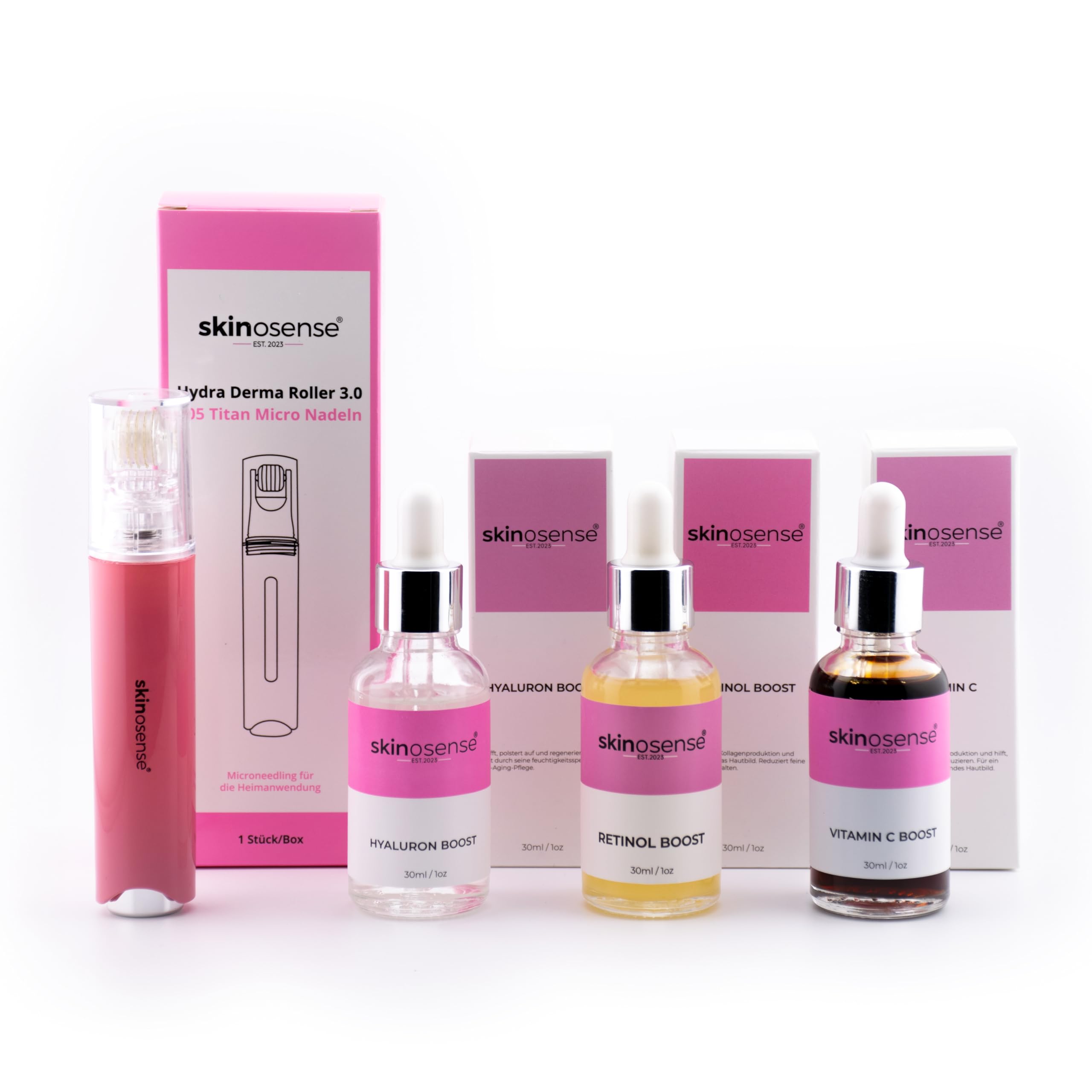 Microneedling Beauty Pflege Premium Set | Dermaroller für Strahlende Haut – Anti-Aging Beauty Tool – Porenverfeinerung & Hautstraffung – Premium Gesichtspflege