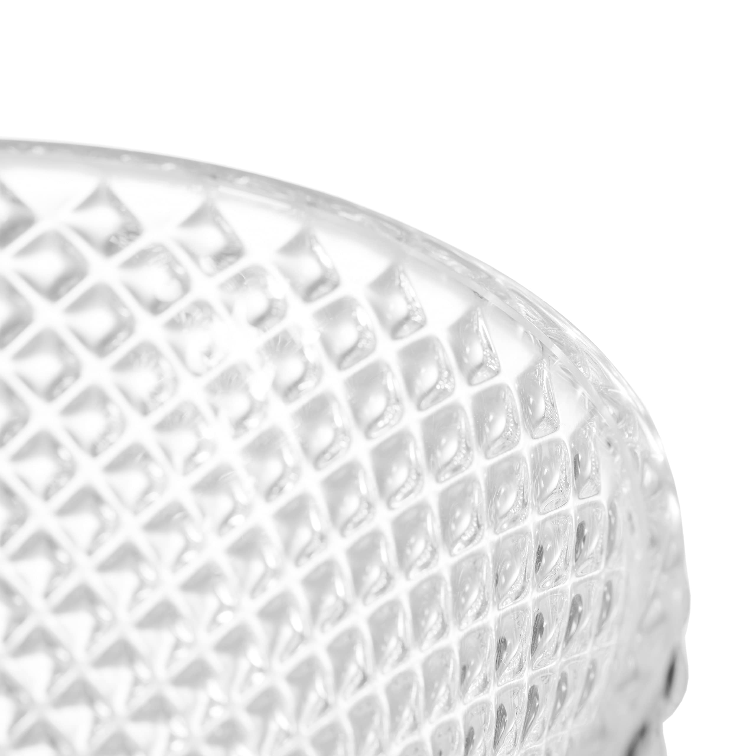 LEONARDO HOME Poesia Dekovase aus Glas auf Fuss, handgefertigte Deko-Vase mit eltegant strukturierter Oberfläche, Klar, Höhe: 35,4 cm, 2,9 l, 076434
