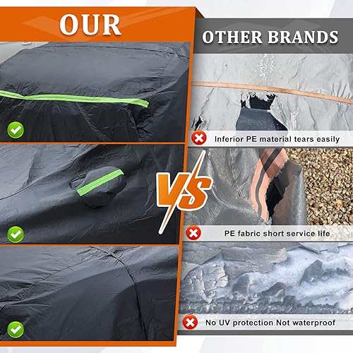 Miniatura 5 de Funda impermeable de repuesto para Honda Civic Hatchback 2011-2023, tela Oxford 310D, ajuste personalizado para todo tipo de clima, con puerta con