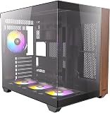 Antec CX800 Wood ARGB Mid Tower Tempered Glass Black PC Gaming Case - 6