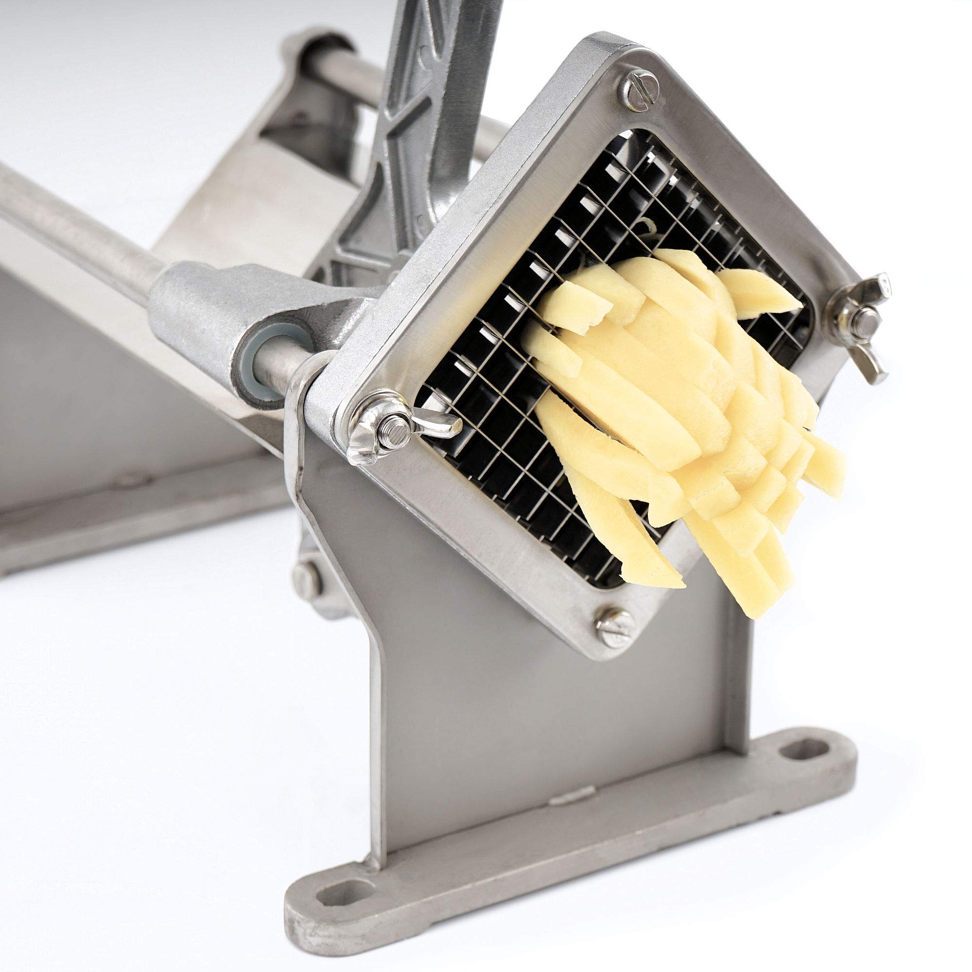 Mahlzeit - Taglia patate e verdure, ideale per patatine fritte incluse 4 lame in acciaio inox per patate, bastoncini di frutta e verdura, patatine fritte fatte in casa