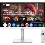 MSI Modern MD272UPSW Smart Monitor 27" 4K UHD Google TV - 60 Hz, 4 ms, Google Assistant, Dolby Audio, Affichage sans Fil, multicontrôle - WiFi 5, BT 5.0, LAN, HDMI 2.0b, DP 1.4a, Type-C PD 65W, USB-A - 1
