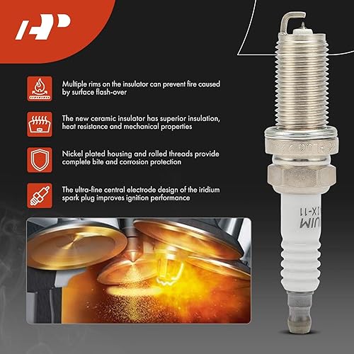 Miniatura 5 de A-Premium Juego de 4 bobinas de encendido y bujías de iridio compatibles con Subaru Forester 2011-2013, Impreza 2011-2014, Legacy 2010-2012, WRX