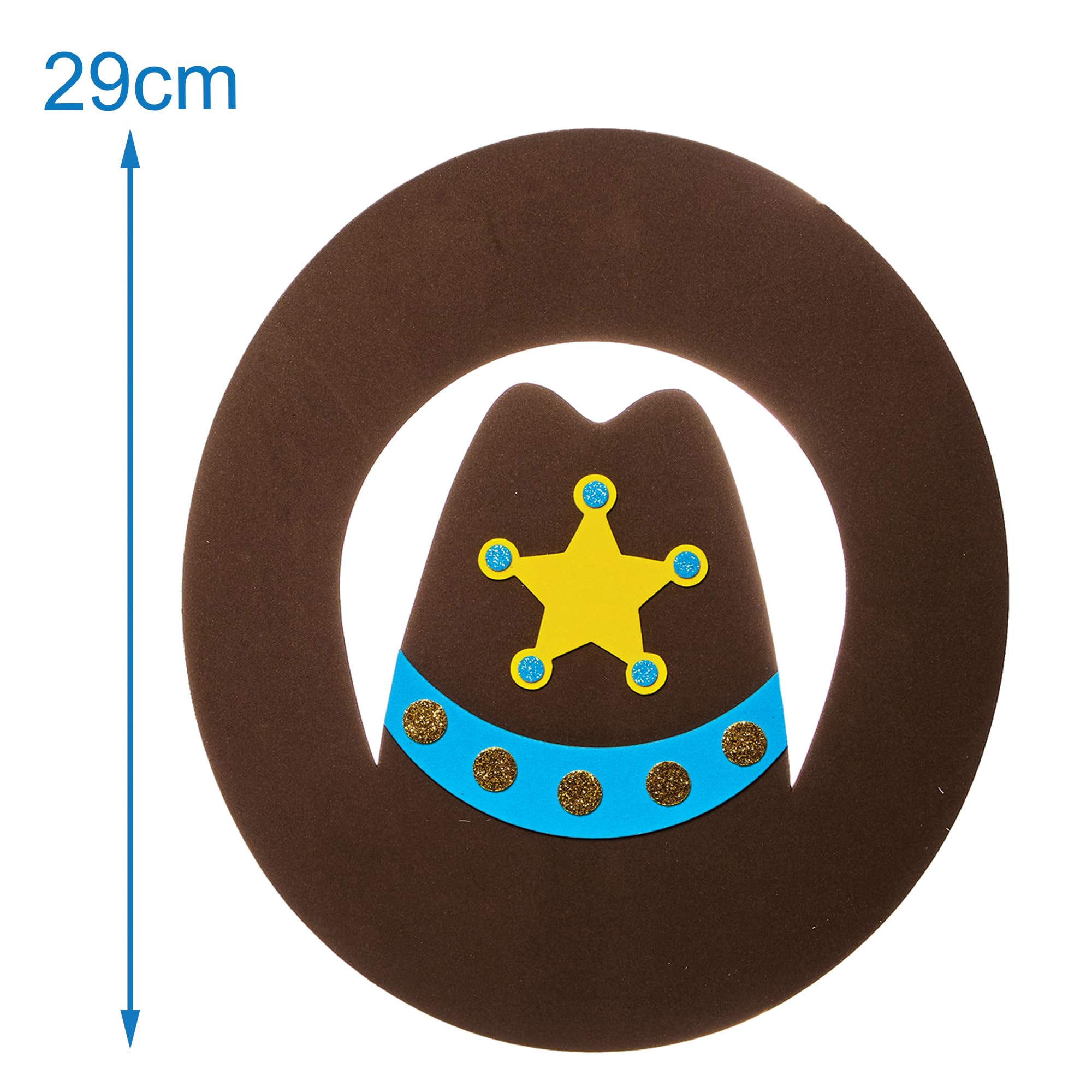 Baker Ross FN017 Cowboy Hat Kits - Pack of 4, Dress up and Pretend Play, Costumes for Kids, Multicolour, 32.5 cm - Image 4