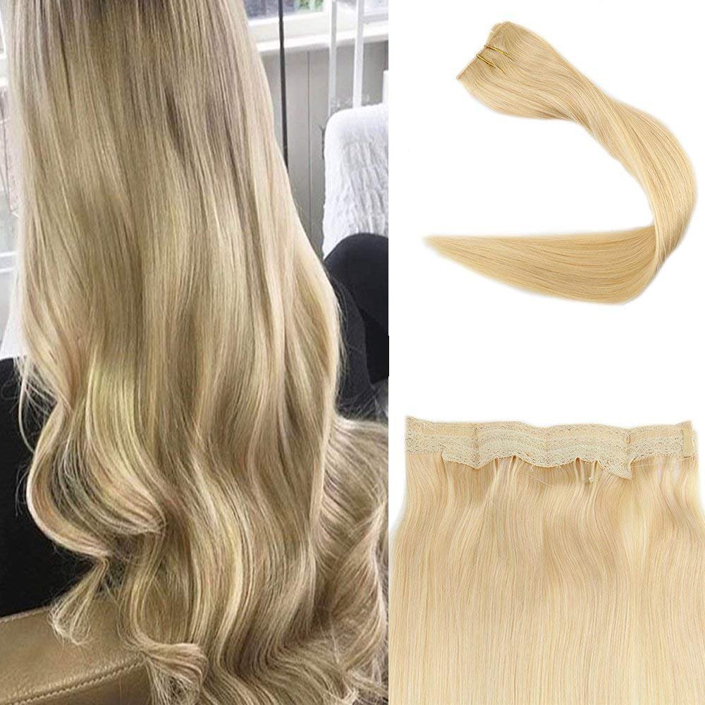 Amazon.com : Full Shine Hidden Crown Hair Extensions 14 Inch  display picture 2