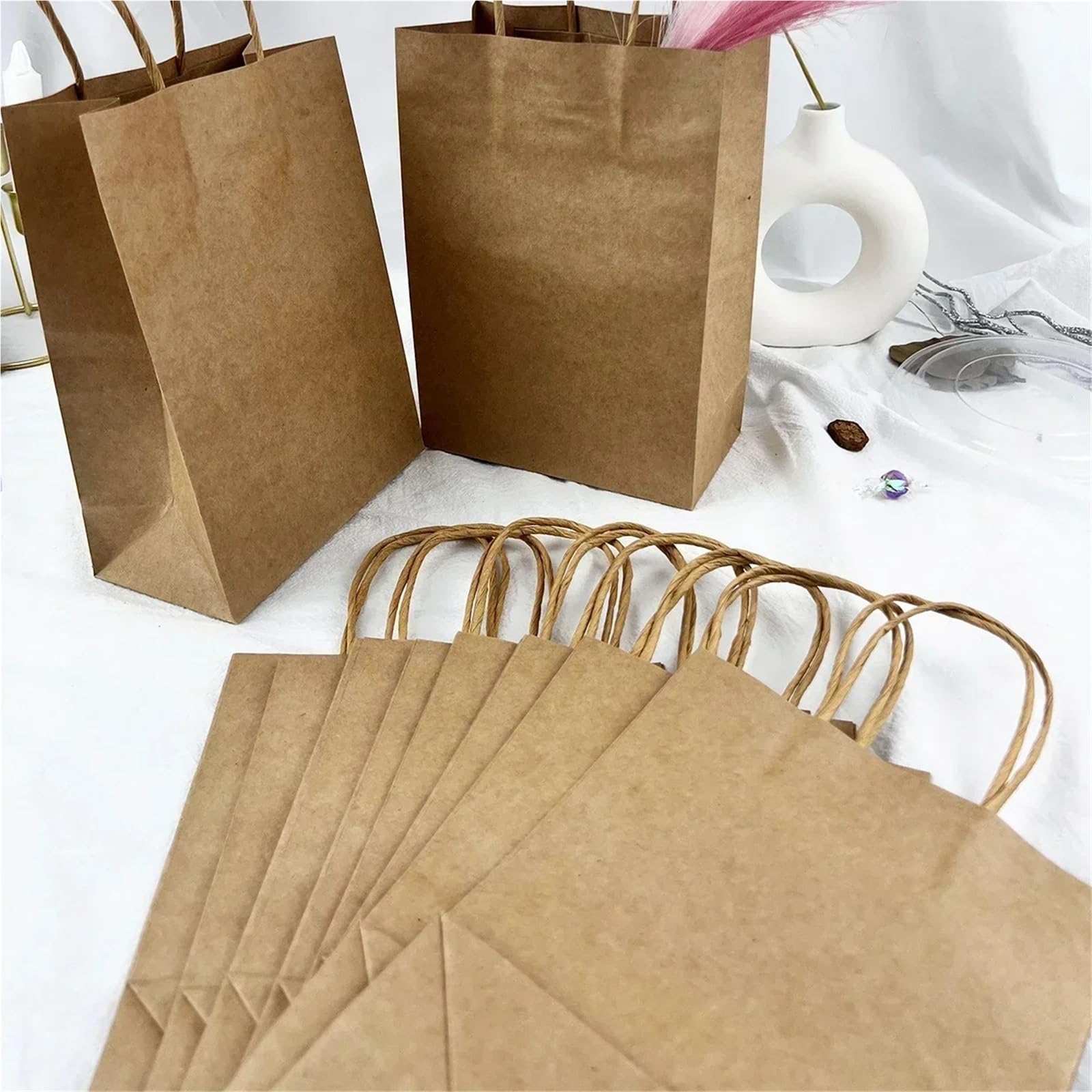 Bolsa Regalo 10/20/50 Bolsas De Regalo for Fiestas. | Compras de papel reciclable for regalo de cumpleaños, regalo Godie Packaging(50pcs)