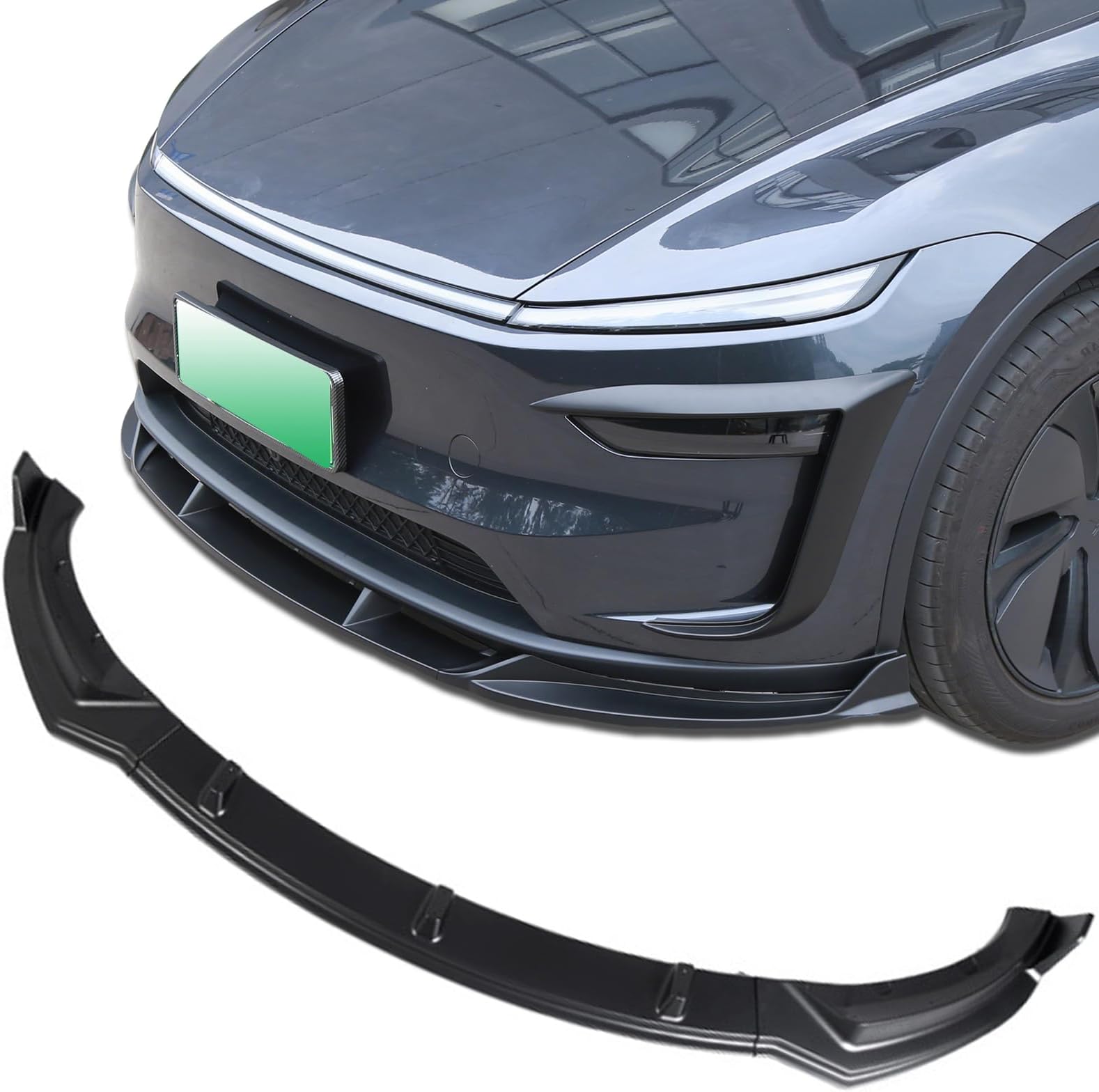 Fit Tesla Model Y Juniper Front Bumper Lip Kit Front Spoiler Wing Matte Black Splitter Trim Model Y Accessories 2025 2026 Juniper