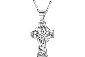 Lucky Celtic Cross Pendant Necklace - Vintage Jewelry Gift for Women