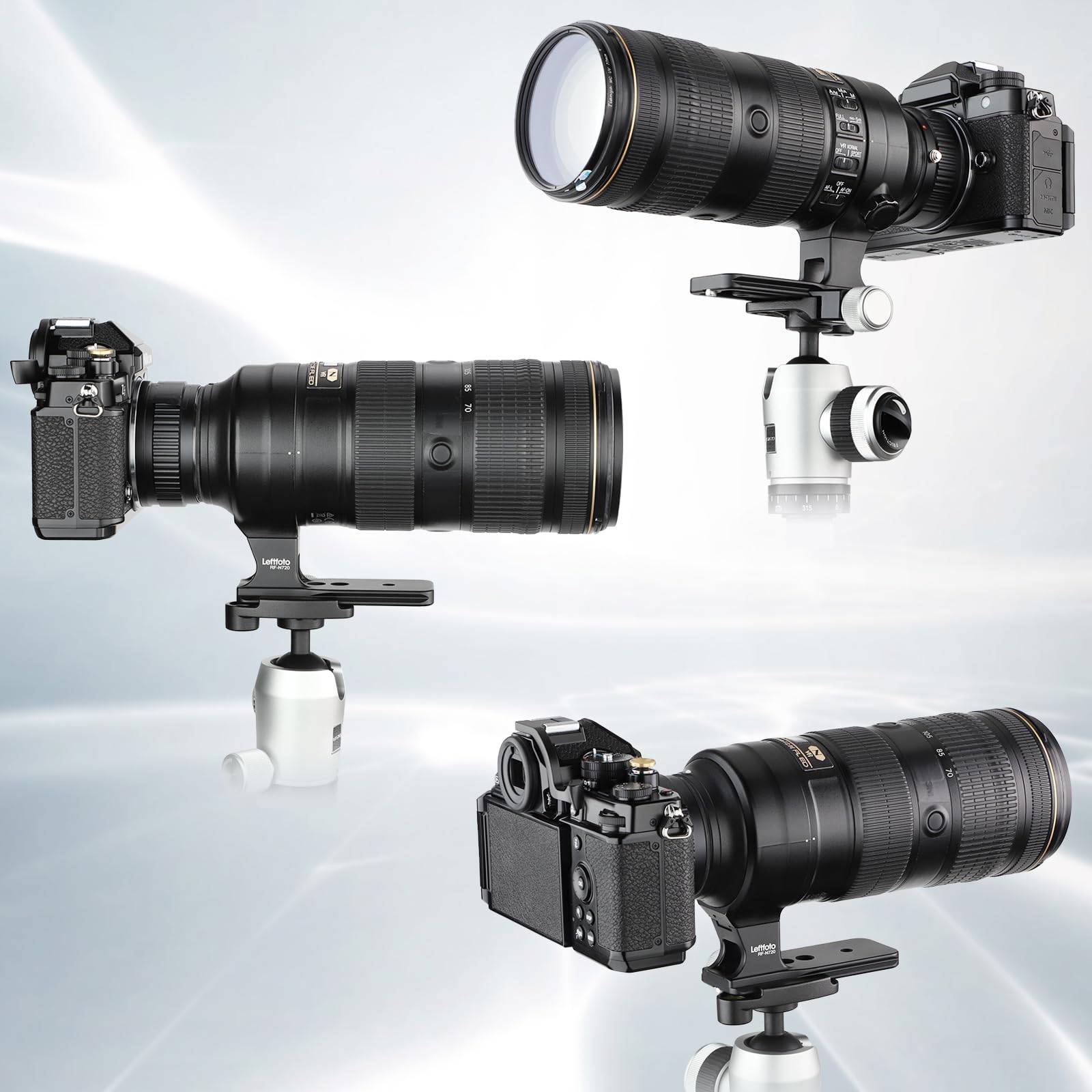 Leftfoto Pied d'objectif de rechange pour objectif Nikon AF-S Nikkor 70-200 mm f/2.8E FL ED VR - Style Arca-Swiss