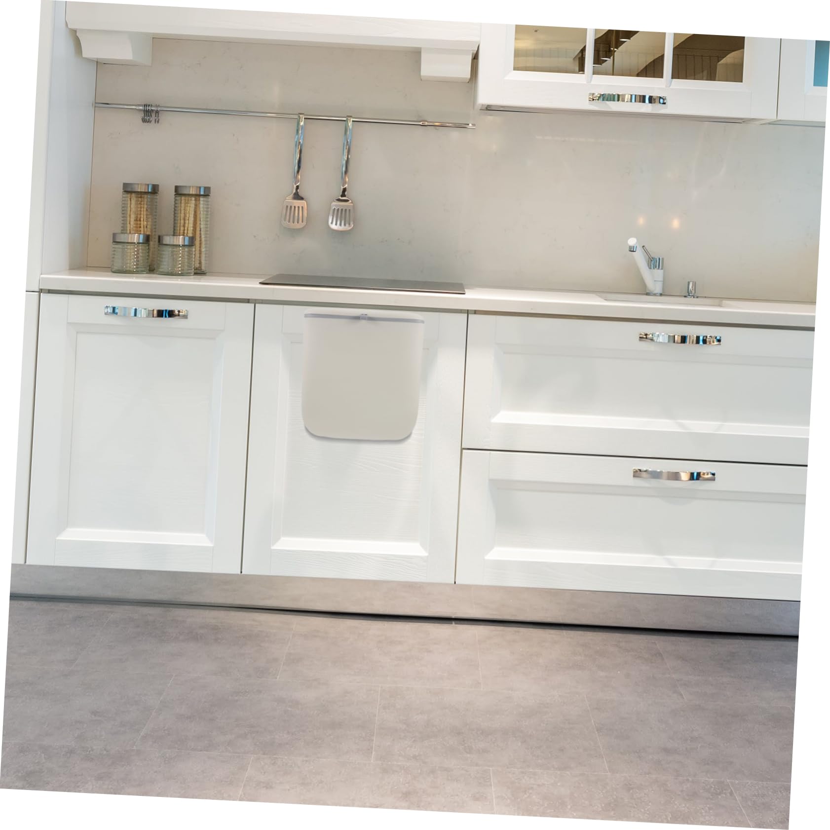 ULTECHNOVO Faltbarer Küchenabfalleimer Stabiler Mülleimer aus Kunststoff mit Deckel Platzsparend Elegantes Design zum Einhängen unter Spüle für Küche und Schlafzimmer