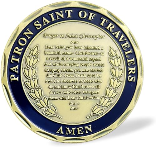 Miniatura 4 de Moneda de desafío de San Cristóbal Protéjanos Patrono de los Viajeros