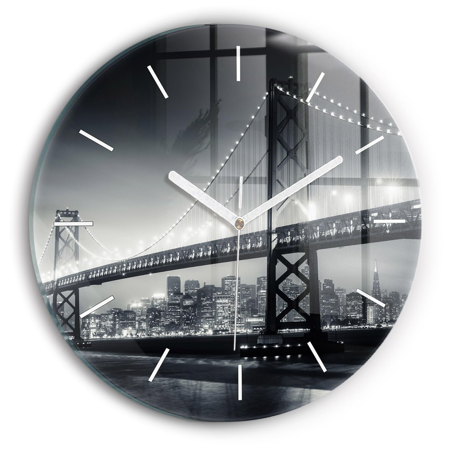 Horloge en Verre Horlogerie Moderne Mécanisme Silencieux 30 cm